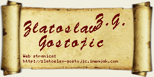 Zlatoslav Gostojić vizit kartica
